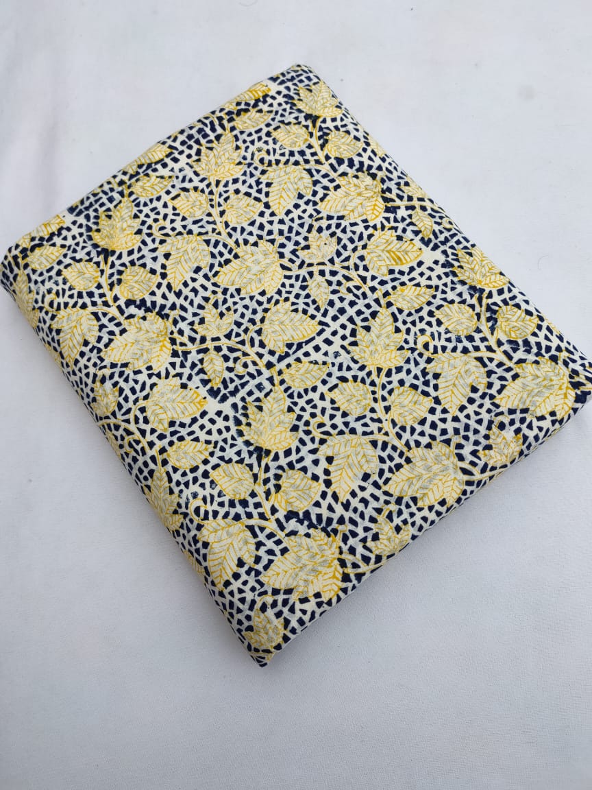 Bagru Pure Cotton Hand Block Fabric - JBRBK711