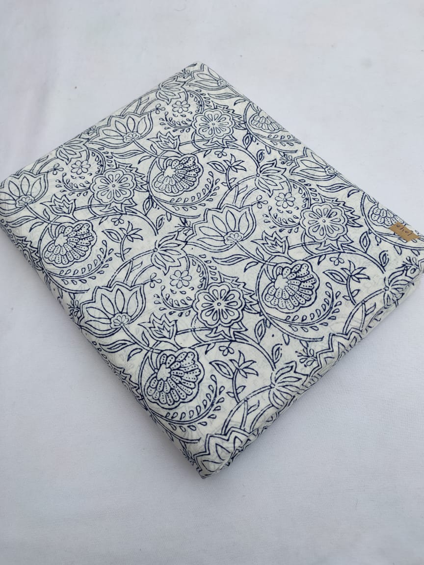 Bagru Pure Cotton Hand Block Fabric - JBRBK712