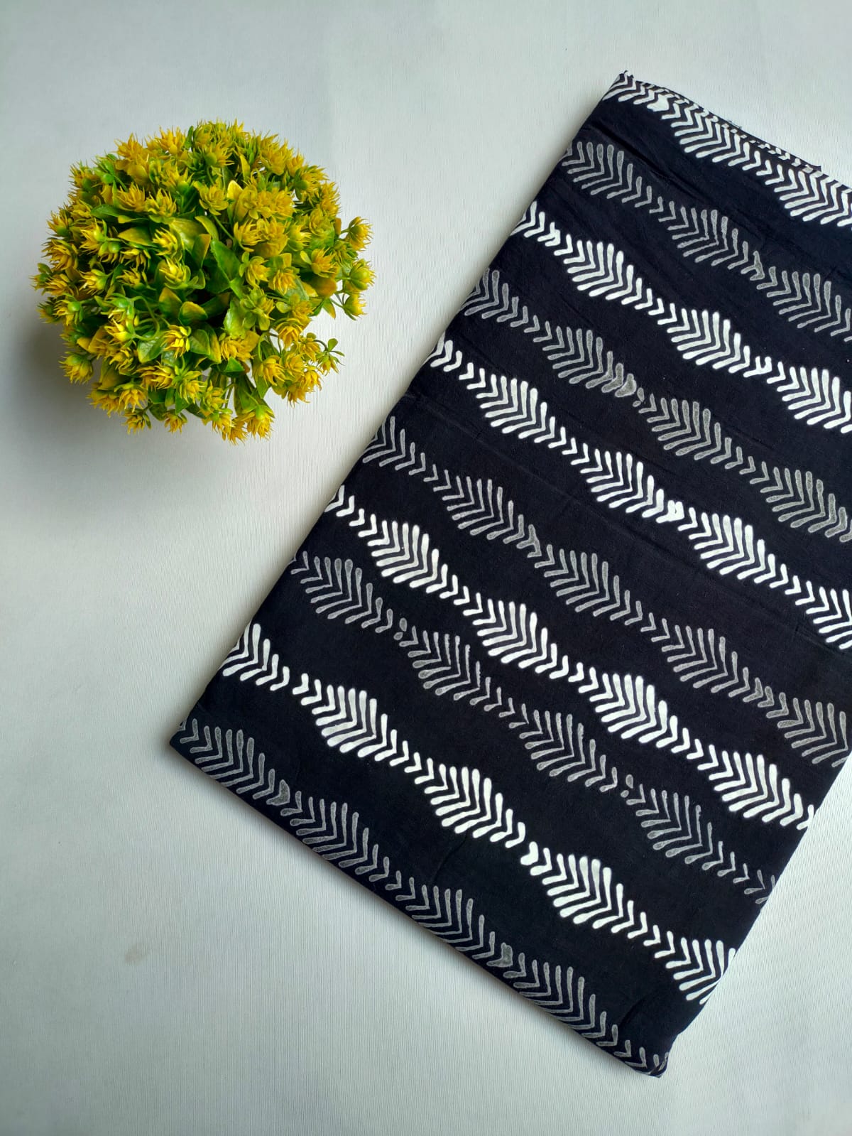 Hand Block Printed Pure Cotton Fabric - JBRFBK78