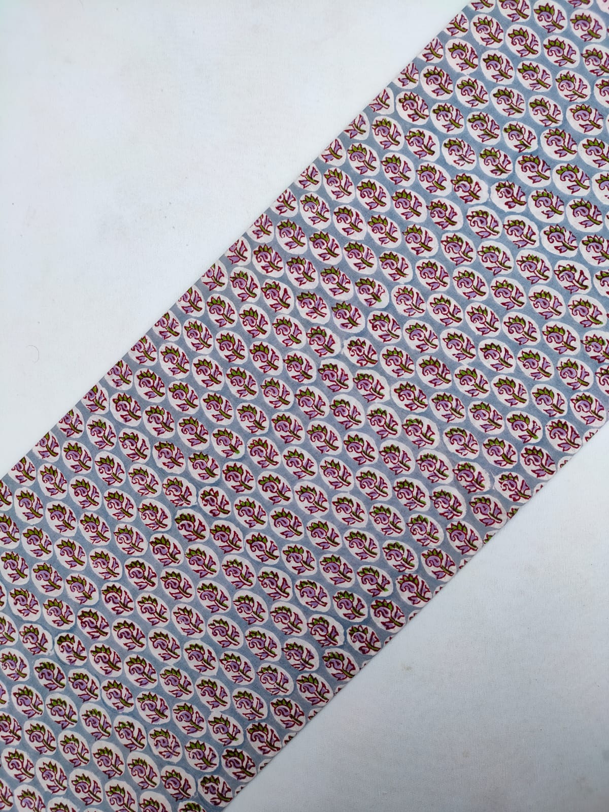Hand Block Printed Pure Cotton Fabric In Running Length - JBRS281