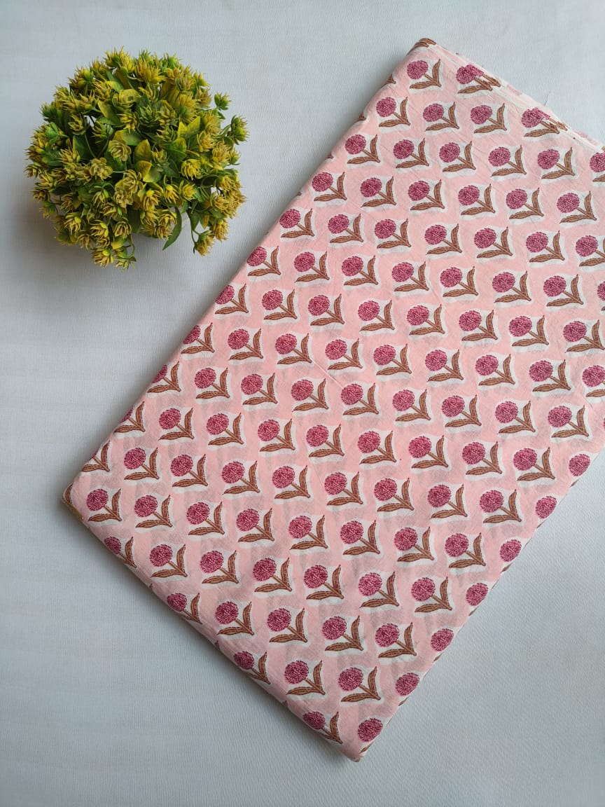 Hand Block printed cotton fabric