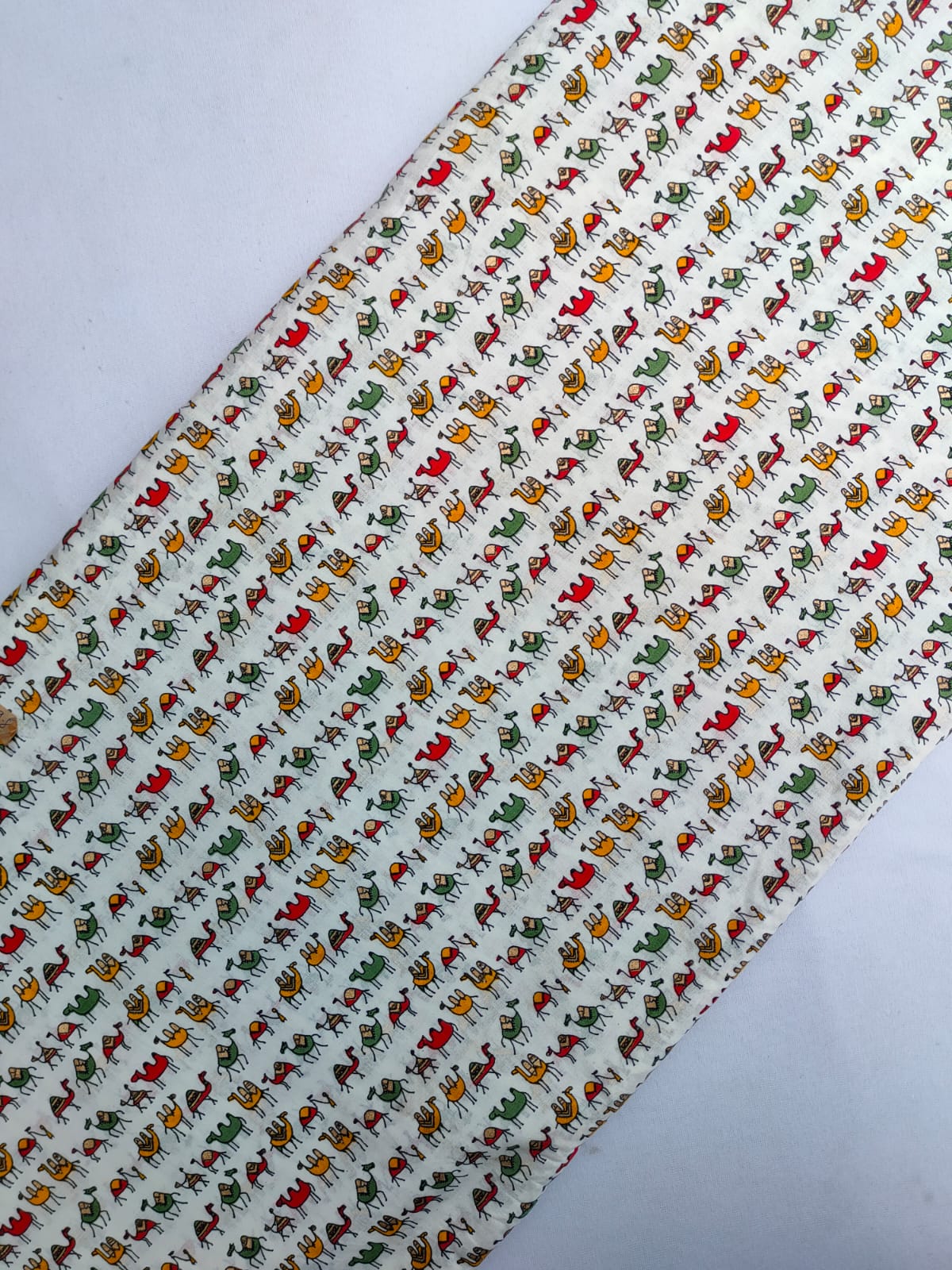 Multicolor Animal Motif Screen Print Pure Cotton Fabric From Tulsi Prints