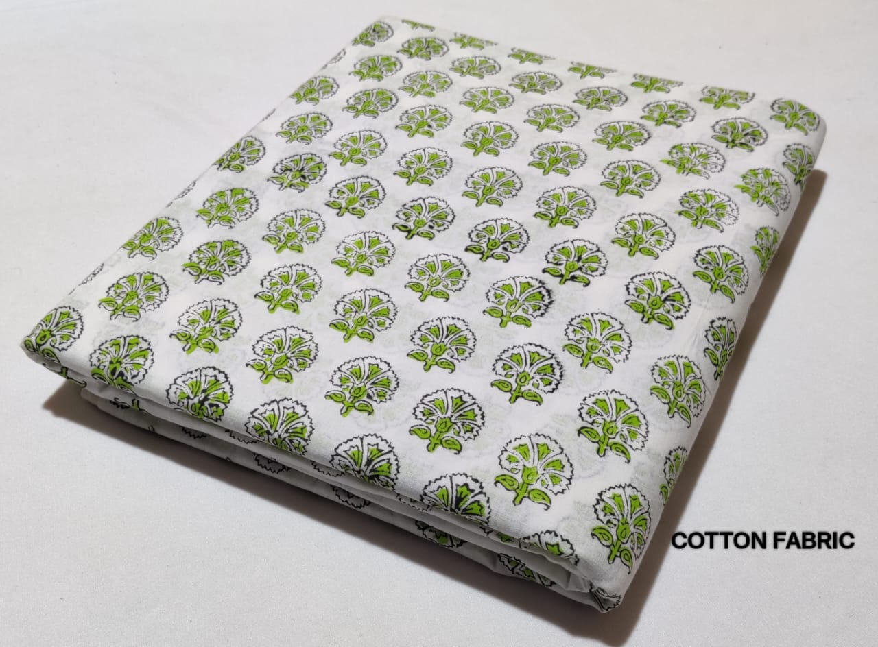 Pure Cotton Hand Block Printed Fabric - JBRBK21