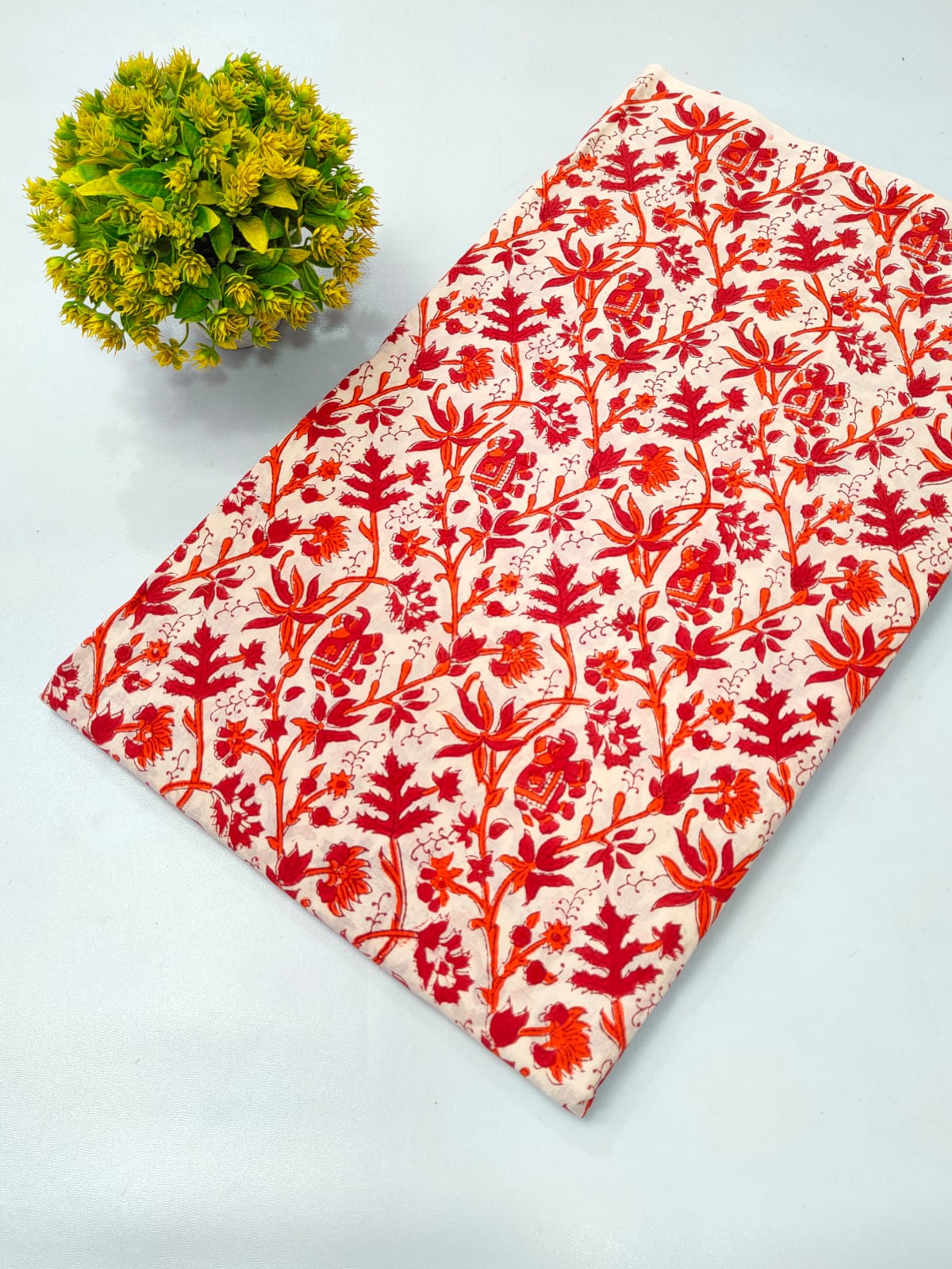 Boota Print Cotton Hand Block Fabric