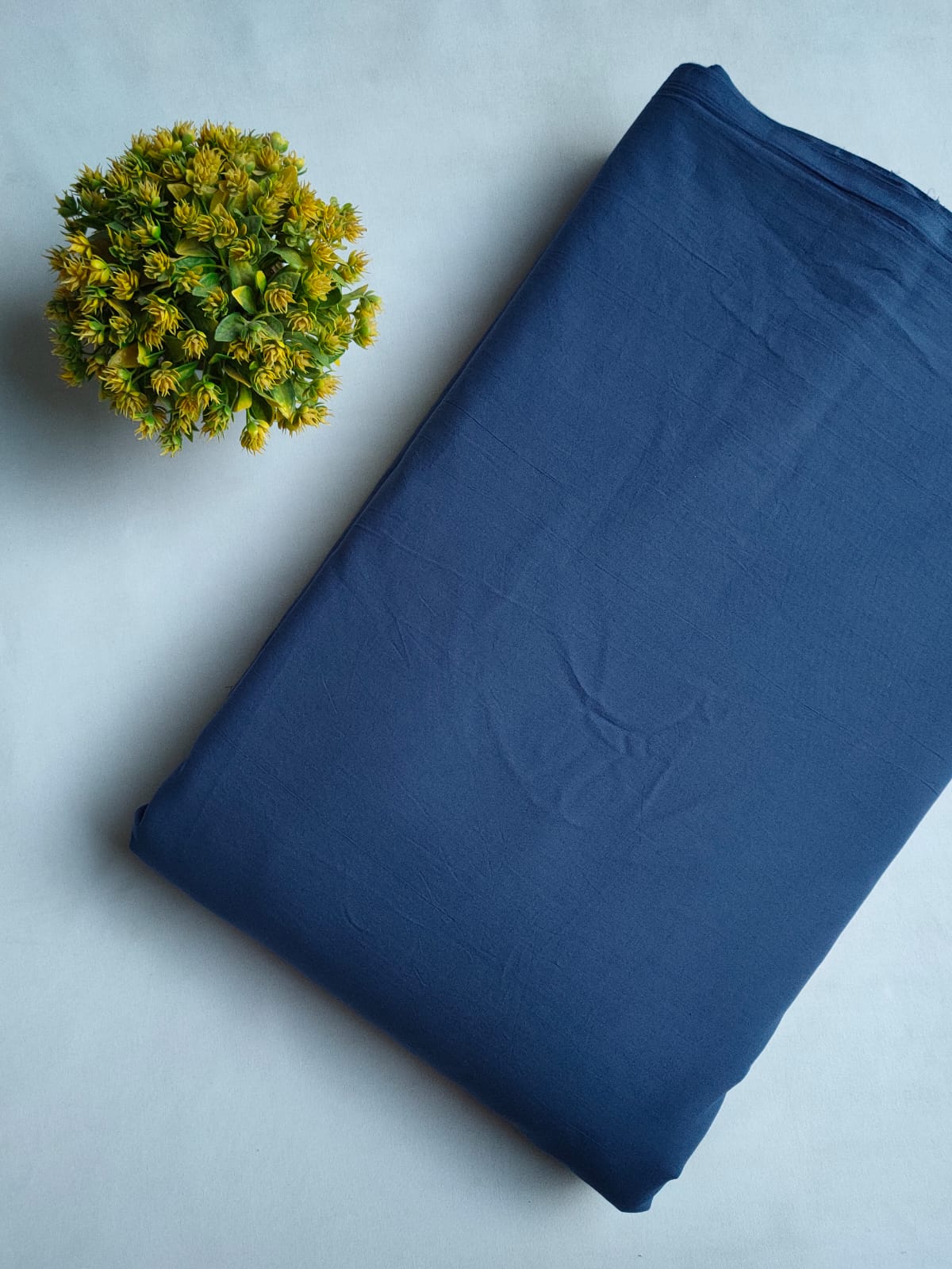 Navy Blue Solid Plain Dye Solid Pure Cotton Fabric From Tulsi Prints