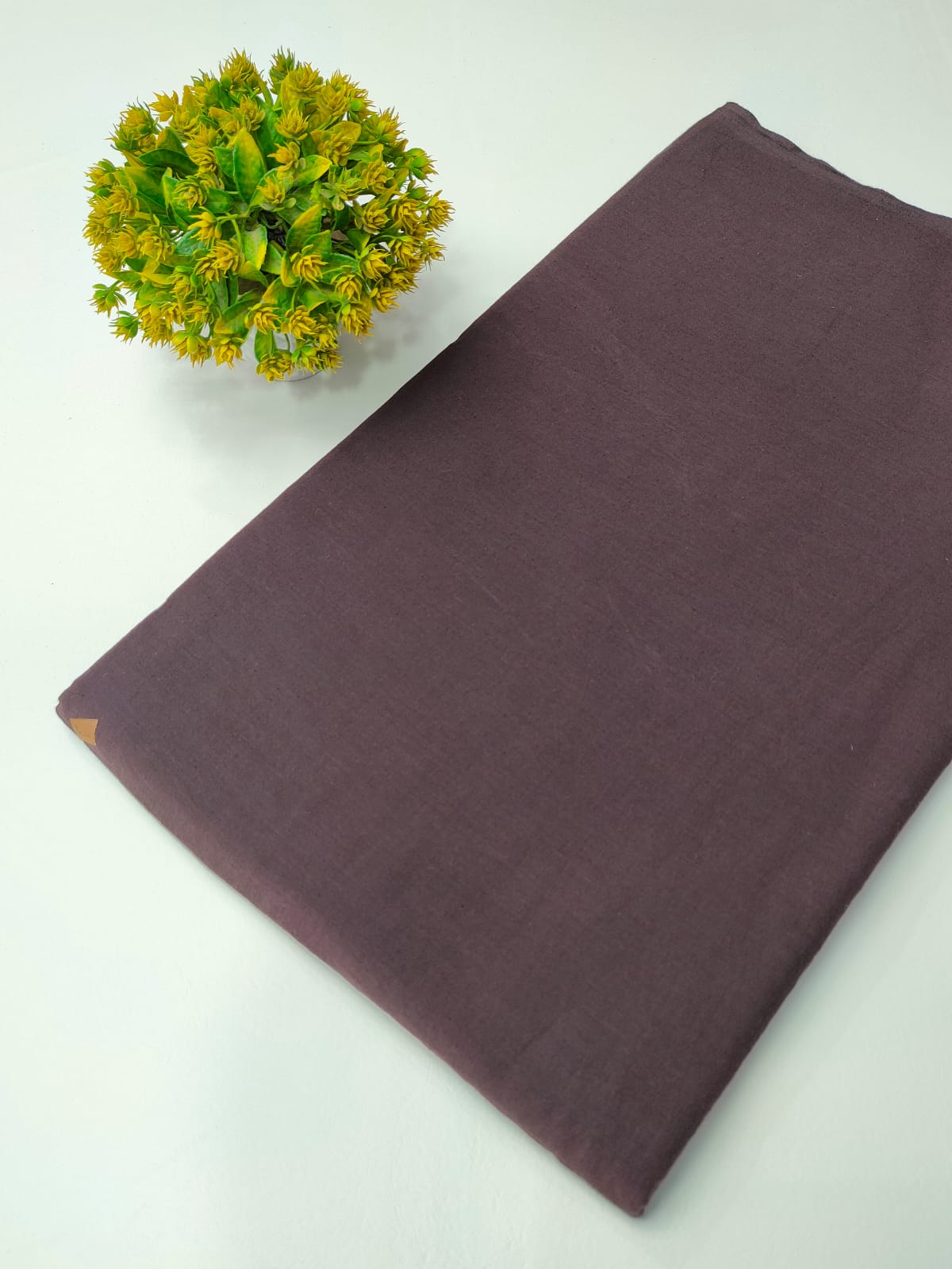Mauve Solid Plain Dye Solid Pure Cotton Fabric From Tulsi Prints