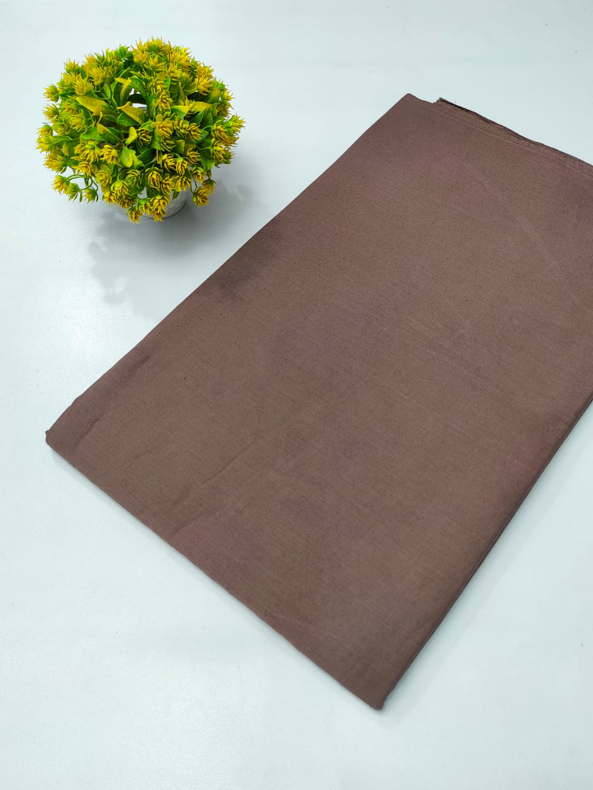 Brown Solid Plain Dye Solid Pure Cotton Fabric From Tulsi Prints