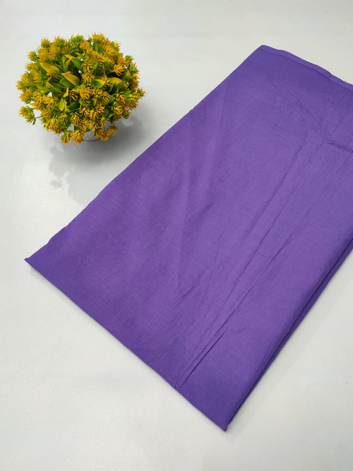 Purple Solid Plain Dye Solid Pure Cotton Fabric From Tulsi Prints