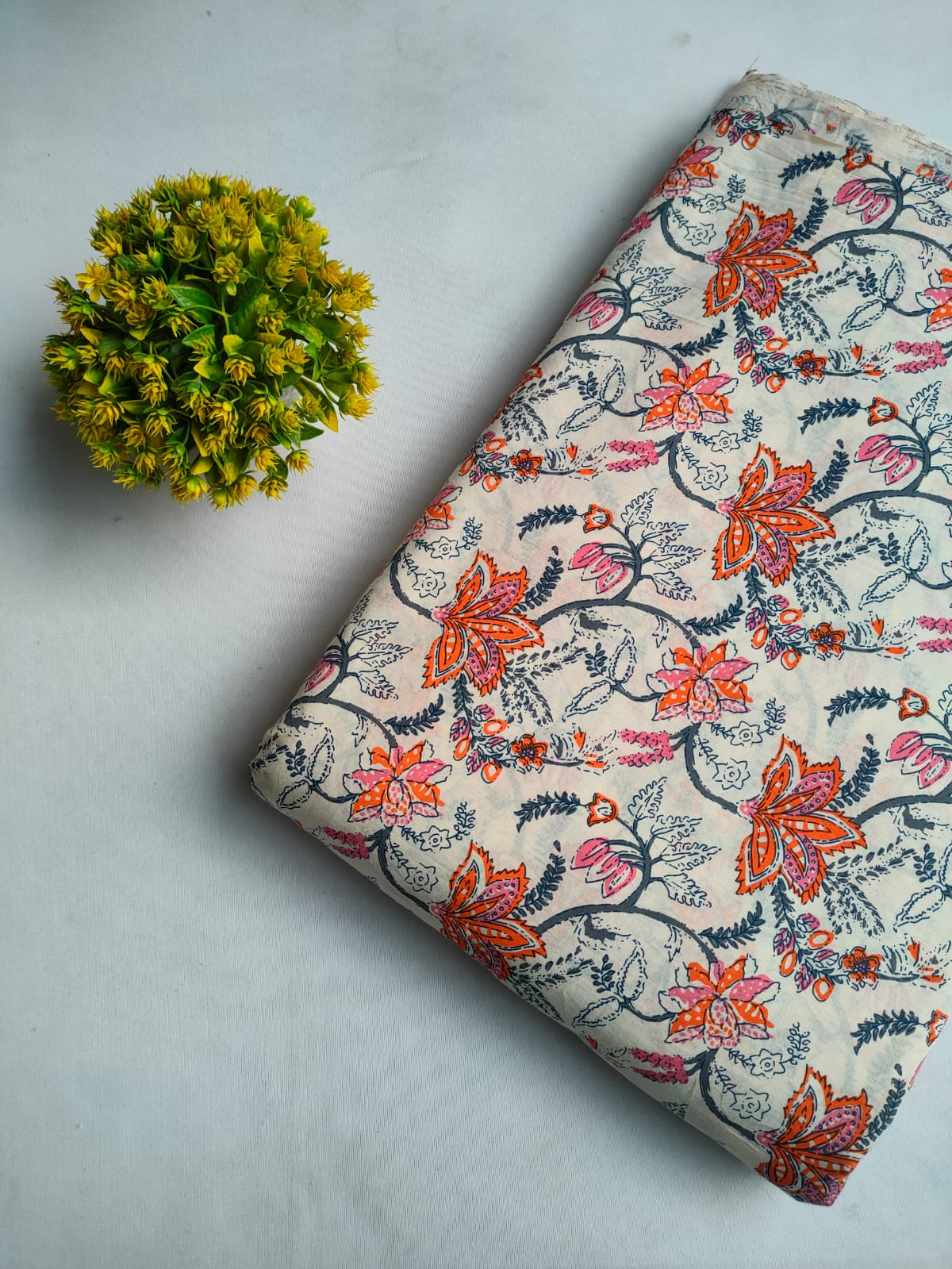 Sanganeri Print Pure Cotton Fabric - JBRSD41