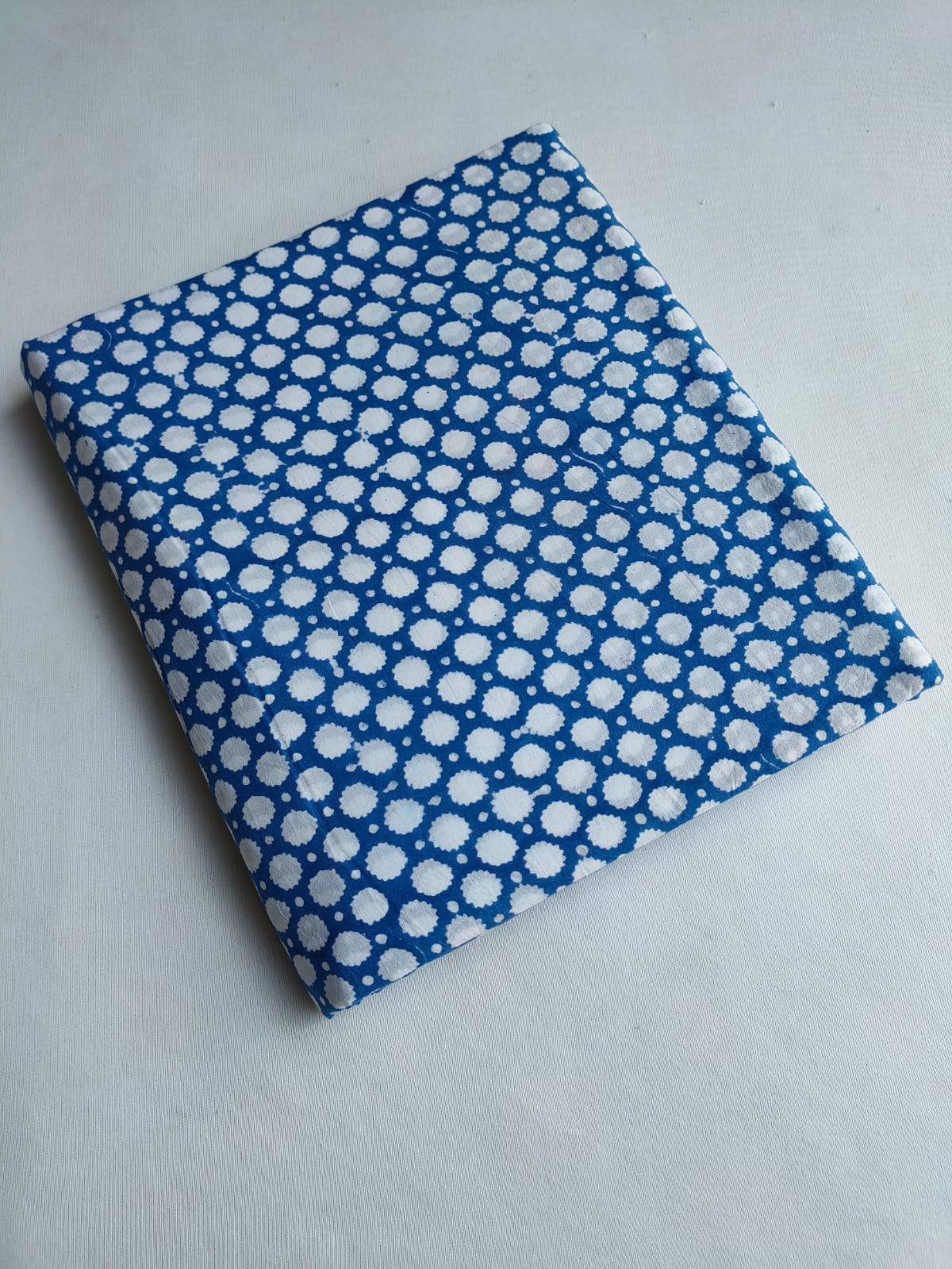 Blue Small Buti Jaipuri Block Print Pure Cotton Fabric From Tulsi Prints