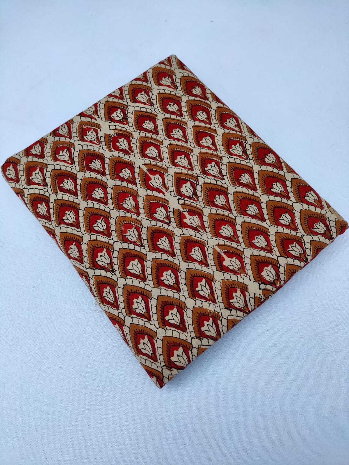 Pure Cotton Hand Block Printed Fabric - JBOR113