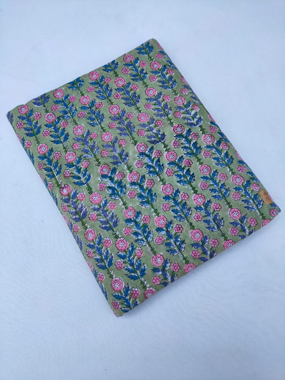 Pure Cotton Hand Block Printed Fabric - JBOR115