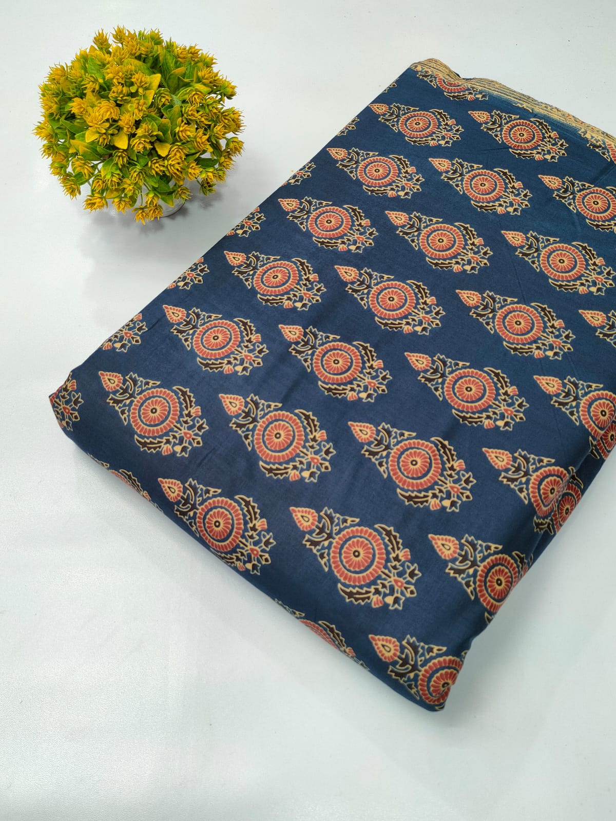 Soft cotton fabric for summer tulsi prints
