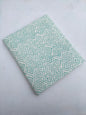White And Green Geometric Jaipuri Block Print Pure Cotton Fabric From Tulsi Prints