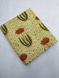 Mustard Yellow Floral Motif Sanganeri Print Pure Cotton Fabric From Tulsi Prints