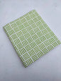 White Green Geometric Lahariya Jaipuri Block Print Pure Cotton Fabric From Tulsi Prints