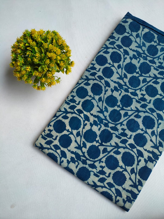 Hand Block Printed Pure Cotton Fabric - JBRFBK104