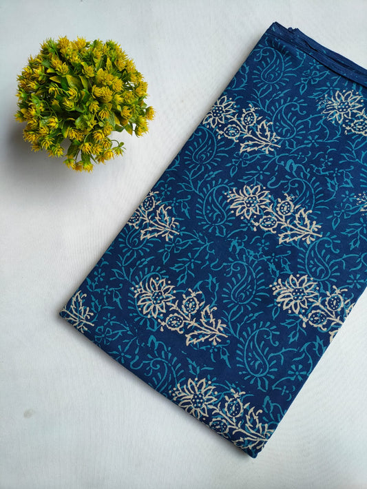 Hand Block Printed Pure Cotton Fabric - JBRFBK106