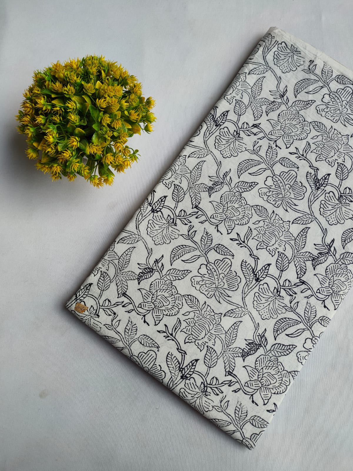 Hand Block Printed Pure Cotton Fabric - JBRFBK11