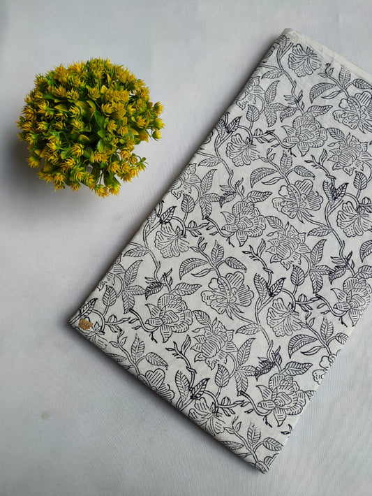 Hand Block Printed Pure Cotton Fabric - JBRFBK11