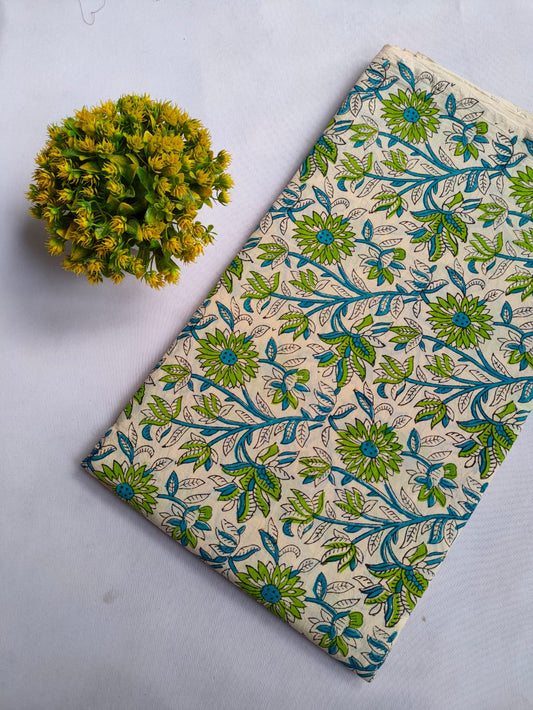 Hand Block Printed Pure Cotton Fabric - JBRFBK19