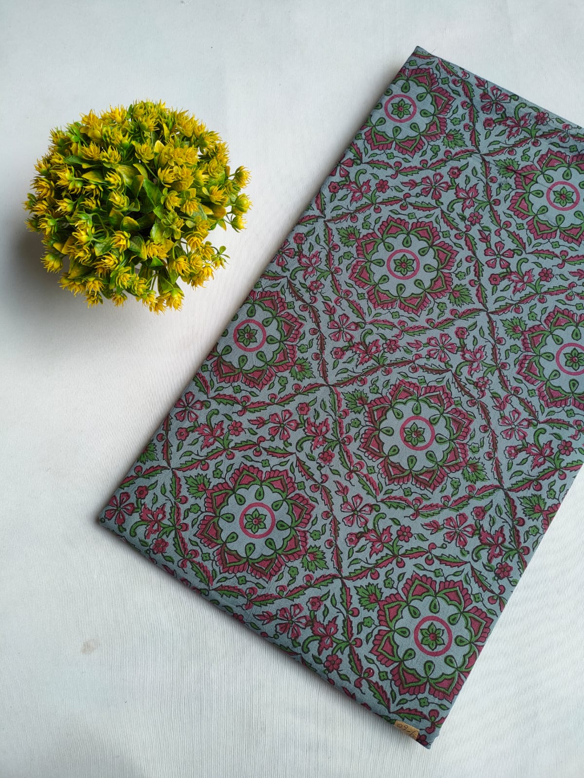 Hand Block Printed Pure Cotton Fabric - JBRFBK39