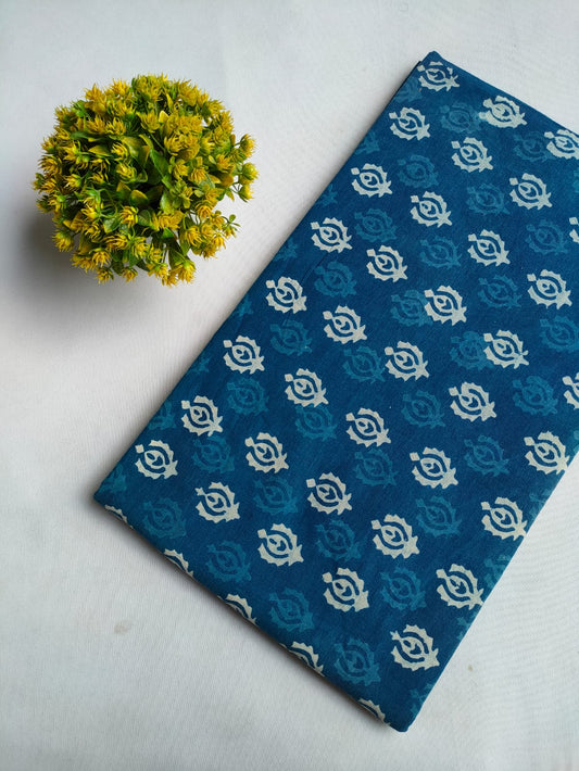 Hand Block Printed Pure Cotton Fabric - JBRFBK48