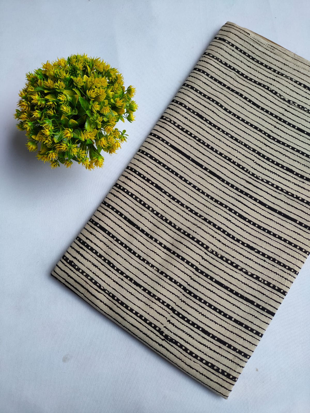 Hand Block Printed Pure Cotton Fabric - JBRFBK71
