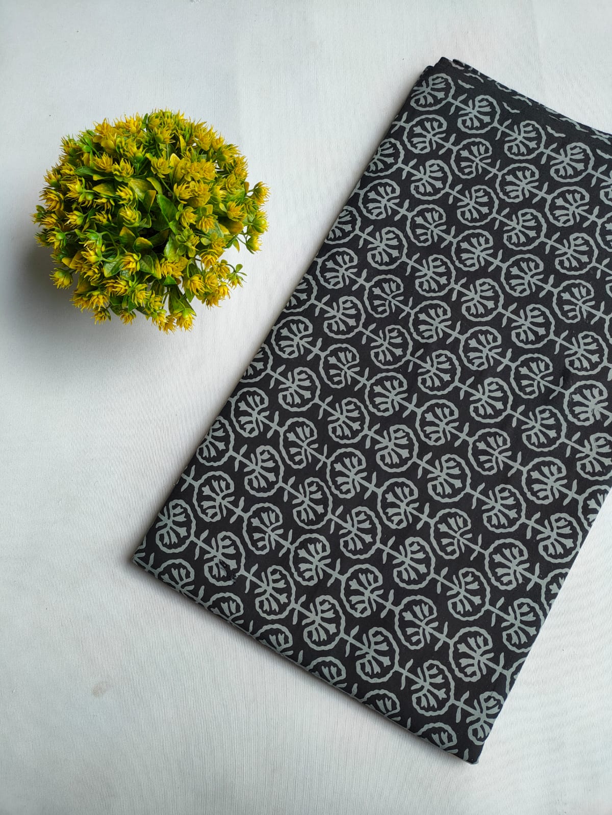 Hand Block Printed Pure Cotton Fabric - JBRFBK84