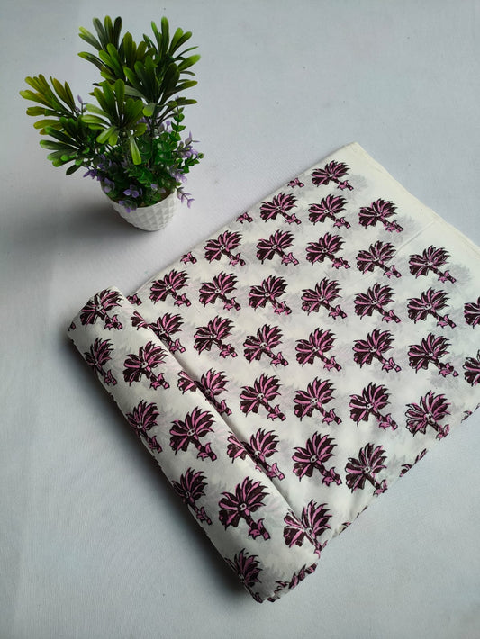 Pure Cotton Hand Block Printed Fabric - JBTKB22