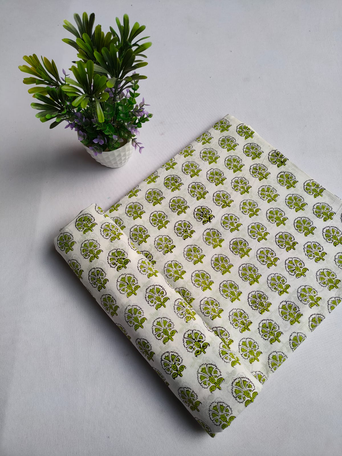Pure Cotton Hand Block Printed Fabric - JBTKB23