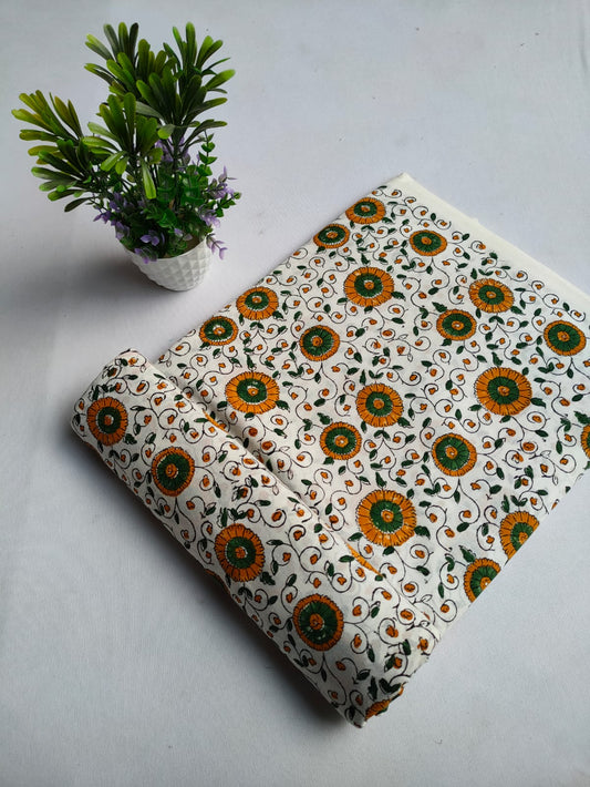 Pure Cotton Hand Block Printed Fabric - JBTKB25