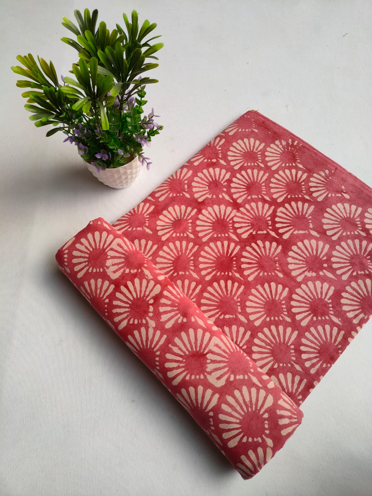 Pure Cotton Hand Block Printed Fabric - JBTKB27