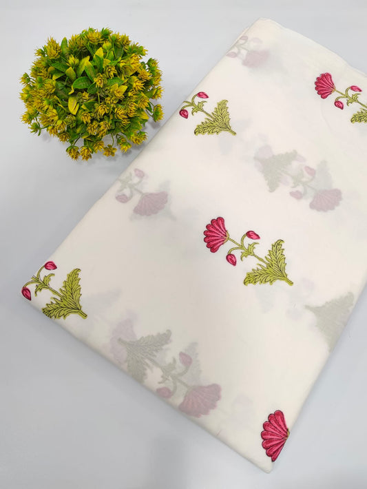 Hand Block Pure Cotton Dress material