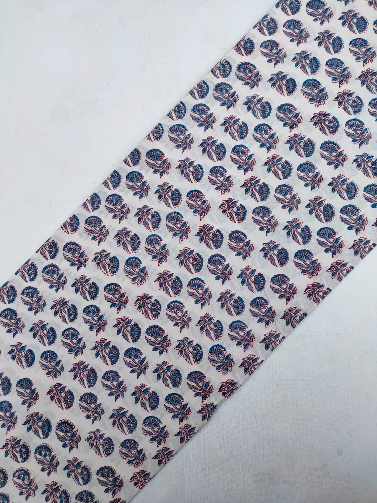 Jaipuri Pure Cotton Hand Block Printed Fabric In Running Length - JBRS280