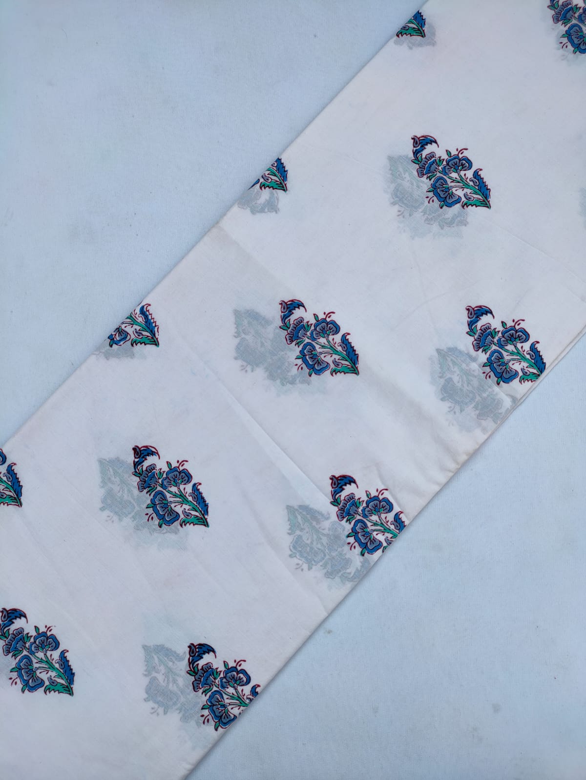 Pure Cotton Hand Block Printed Fabric Material - JBRS295