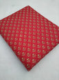 Red Floral Sanganeri Print Pure Cotton Fabric From Tulsi Prints