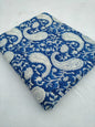 Navy Blue Paisley Bagru Block Print Cotton Fabric From Tulsi Prints