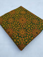 Green Floral Ajrakh Pure Cotton Fabric From Tulsi Prints
