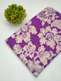 Purple Floral Boota Screen Print Pure Cotton Fabric From Tulsi Prints