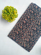 Black Floral Sanganeri Block Print Pure Cotton Fabric From Tulsi Prints