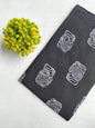 Black Abstract Jaipuri Block Print Pure Cotton Fabric From Tulsi Prints