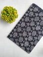 Black Tree Motif Sanganeri Block Print Cotton Fabric From Tulsi Prints