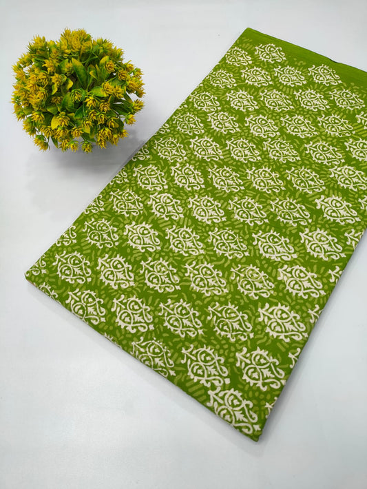 Discharge Hand Block Pure Cotton Bagru Fabric