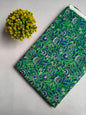 Green Floral Vine Jaipuri Hand Block Print Pure Cotton Fabric From Tulsi Prints