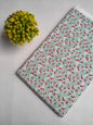 Mint Green Swirl Abstract Sanganeri Block Print Pure Cotton Fabric From Tulsi Prints