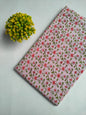 Light Pink Floral Vine Jaipuri Block Print Pure Cotton Fabric From Tulsi Prints