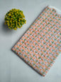 Peach Floral Boota Sanganeri Hand Block Print Pure Cotton Fabric From Tulsi Prints