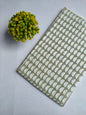 Sage Green Half Circle Geometric Jaipuri Hand Block Print Pure Cotton Fabric From Tulsi Prints