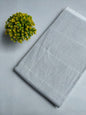 White Grey Striped Sanganeri Print Pure Cotton Fabric From Tulsi Prints